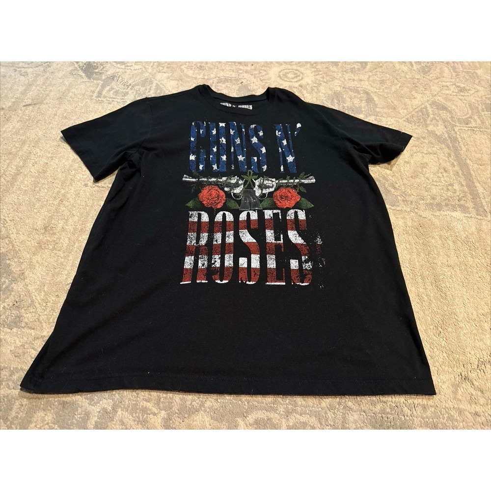 Guns N' Roses T-Shirt Sz XL X-large Black See Measurements In Description‎